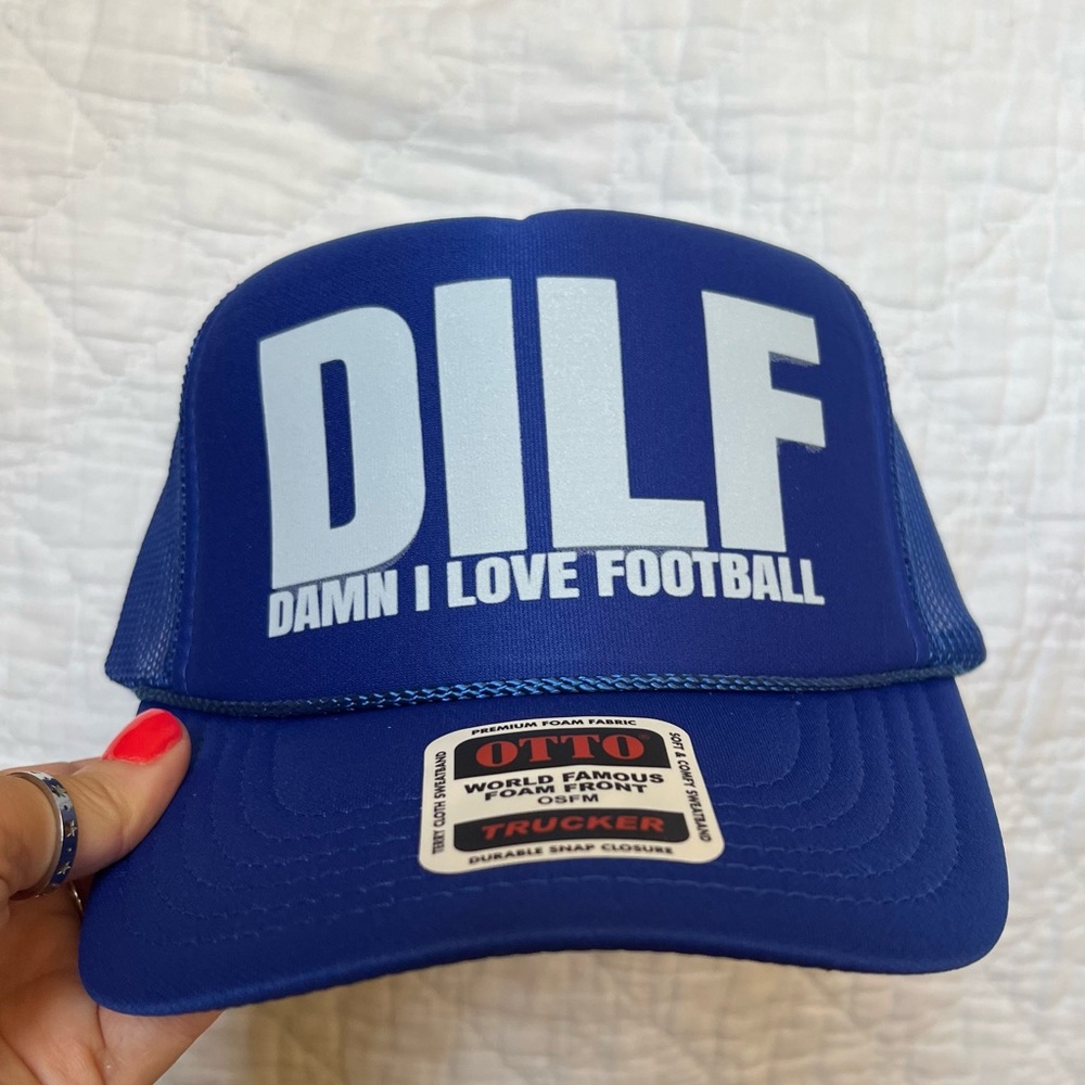 Dilf damn I love football trucker hat